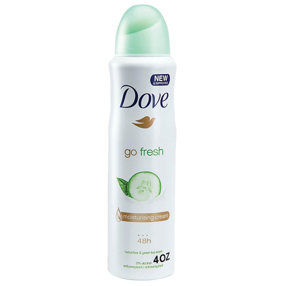 Dove Go Fresh Cucumber & Green Tea Scent Spray Antiperspirant, 4-5 oz