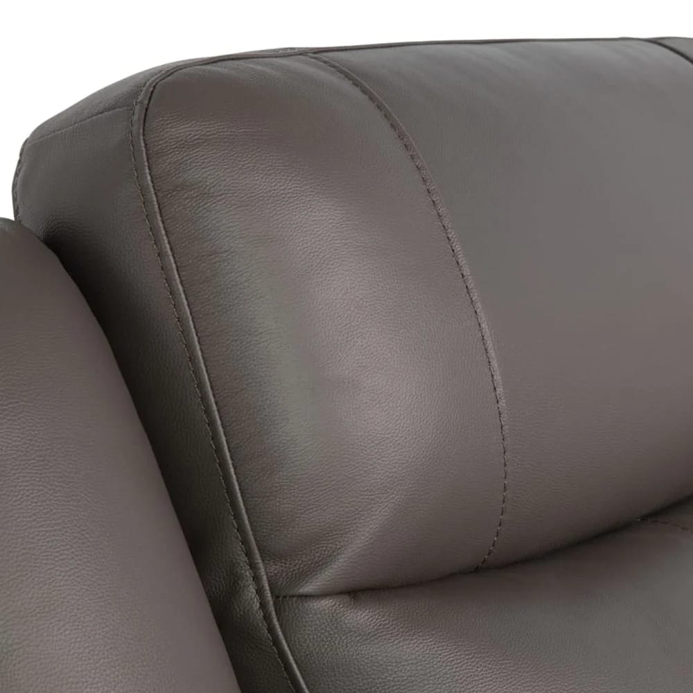 Verona Leather Power Reclining Sofa, Gray