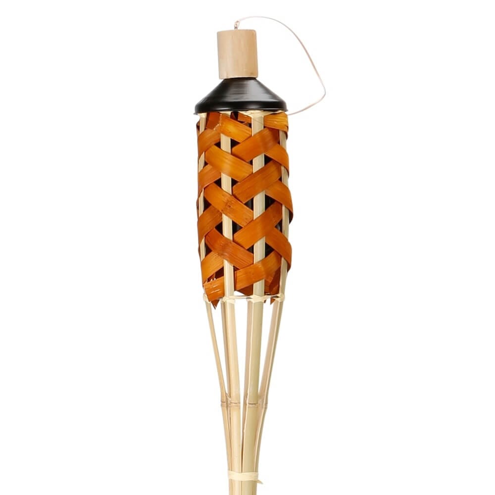 60" Woven Bamboo Torch with Cap