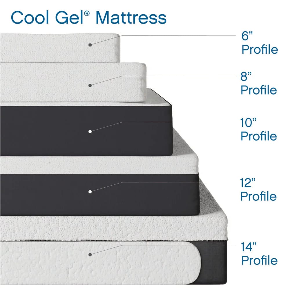 Cool Gel 14" Gel Memory Foam Mattress, King