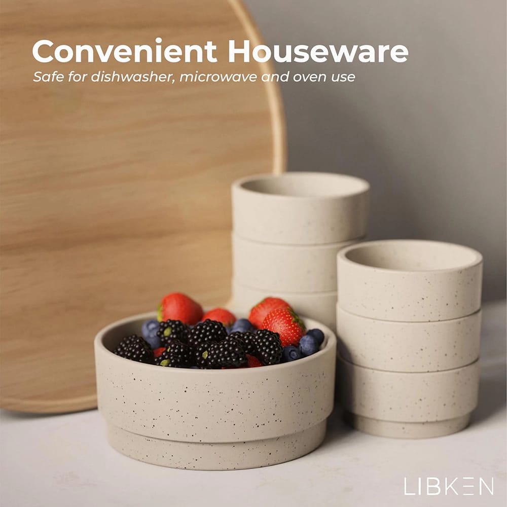 LIBKEN Dip Serving Tray, Brown