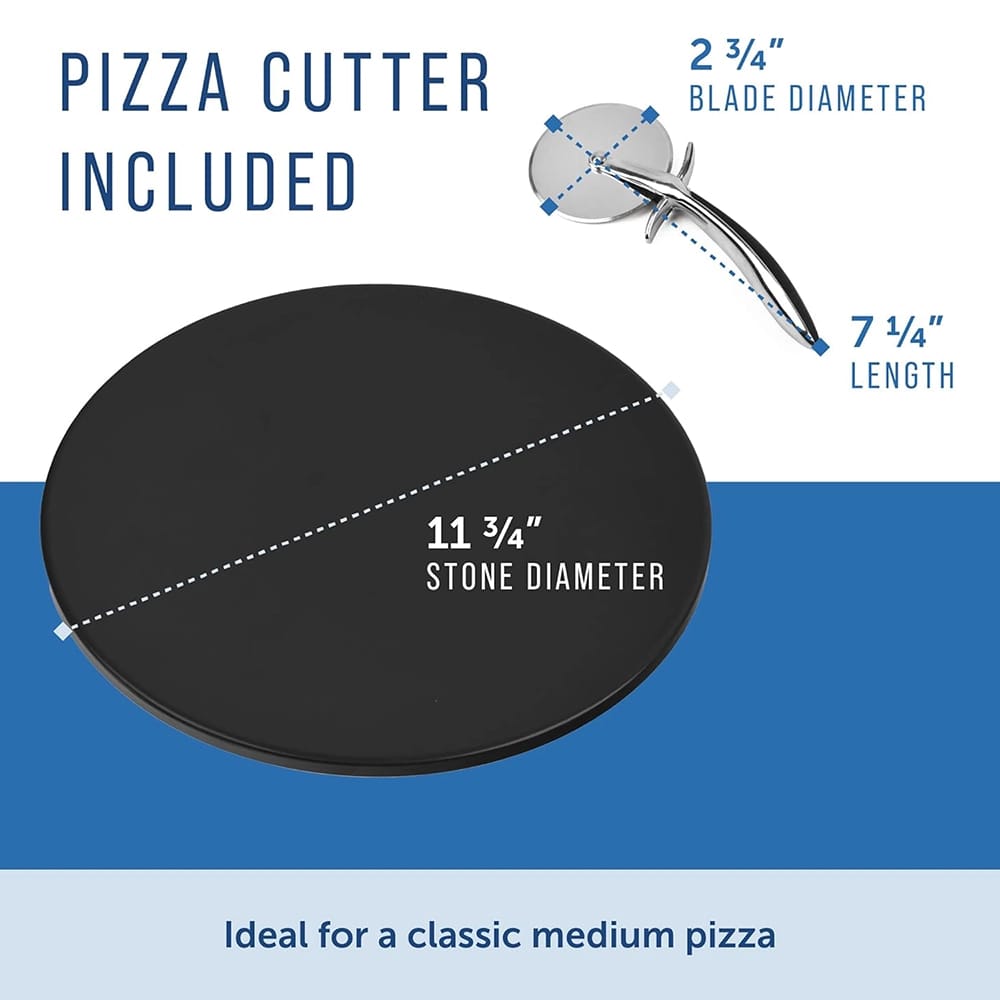 Ceramic Pizza Stones, Black, 2 Pack