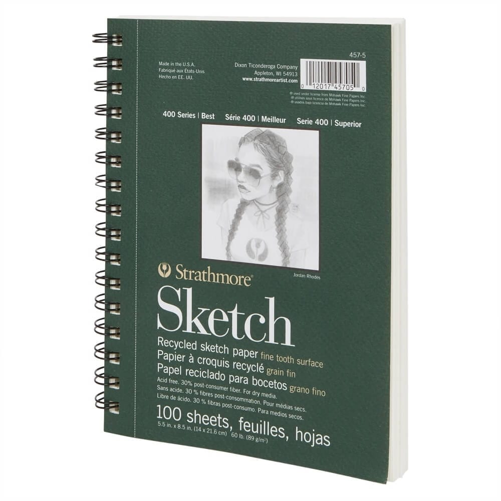 Strathmore 400 Series 5.5" x 8.5" Sketch Paper, 100 Sheets