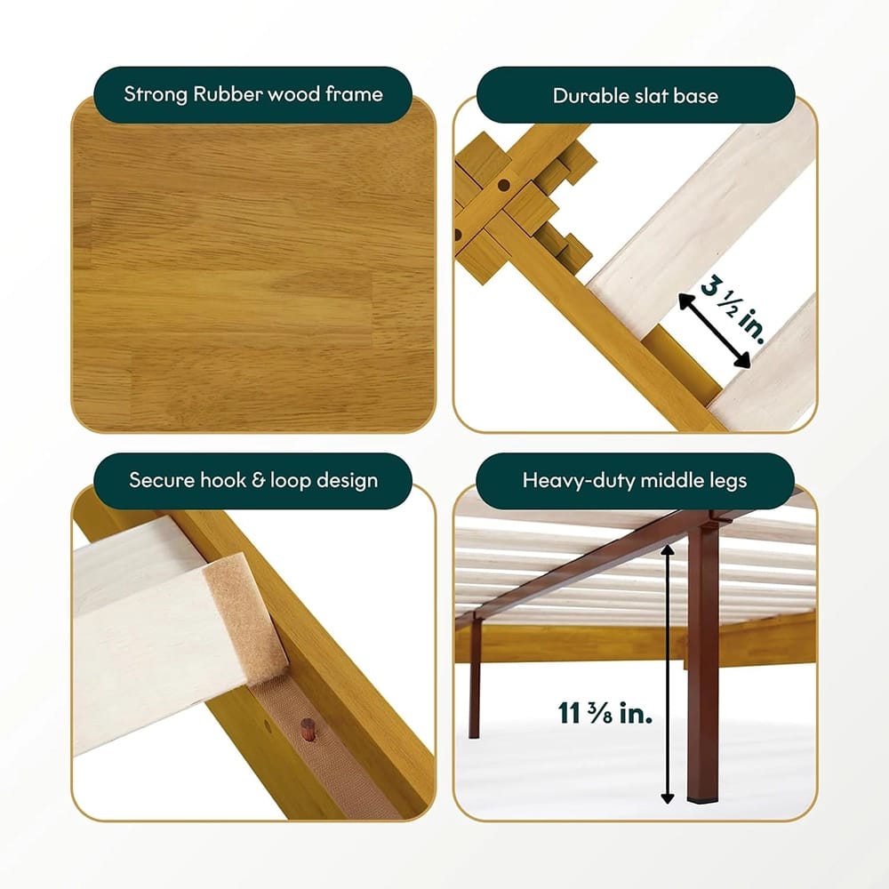 Bme Chalipa Queen Bed Frame, Natural