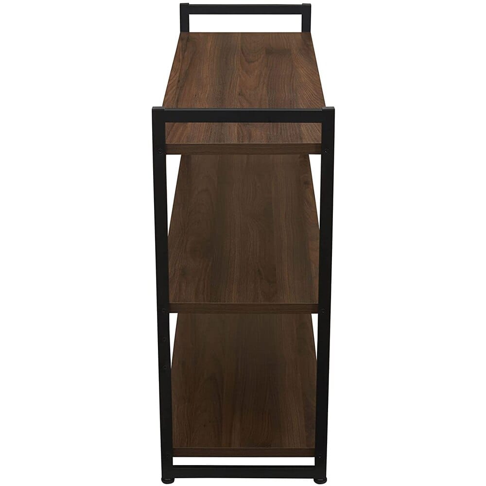 Household Essentials Jamestown Collection 3-Tier Bookshelf, Walnut