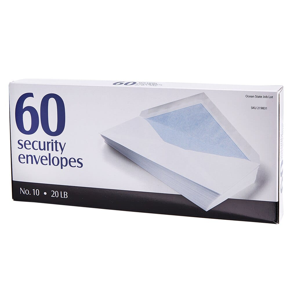 Office Supplies Security Envelopes, 60-Count