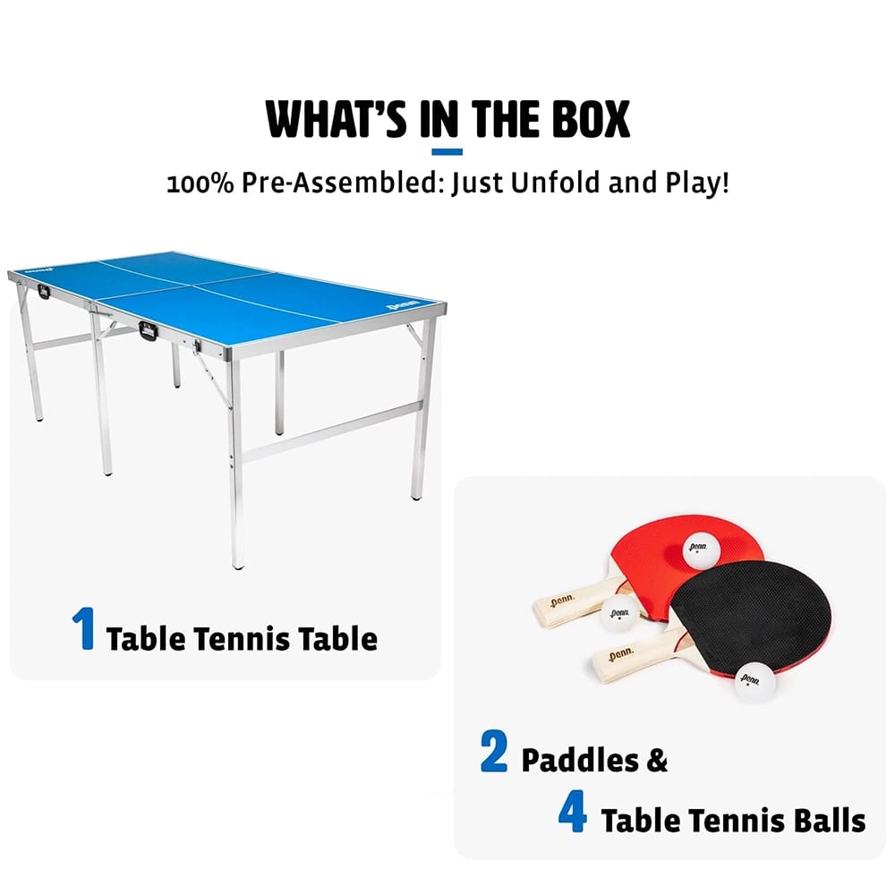 EastPoint Sports Penn Space Saver Table Tennis, Blue