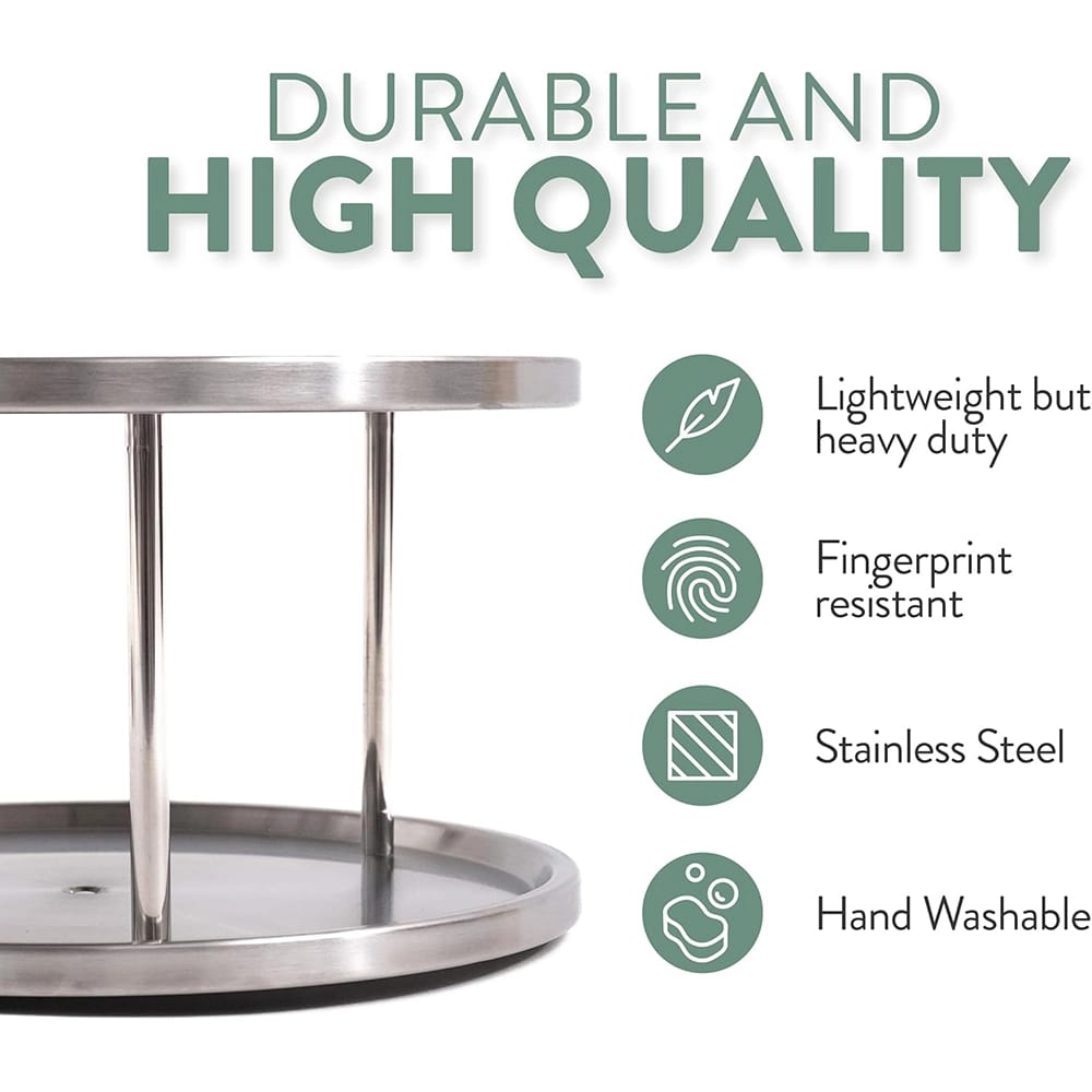 Estilo Stainless Steel 2-Tier Lazy Susan
