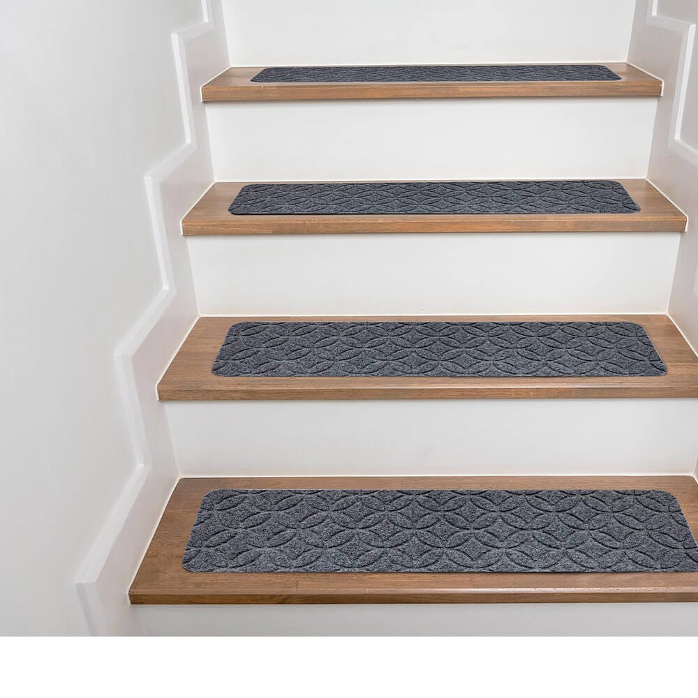 Peel & Stick Non-Slip Embossed Stair Treads, 4 Pack