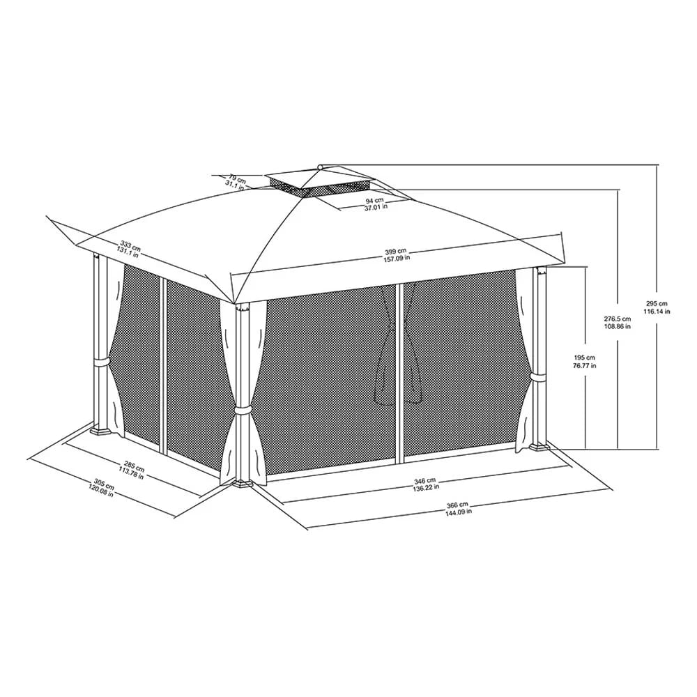 Newcastle 10' x 12' Soft Top Gazebo