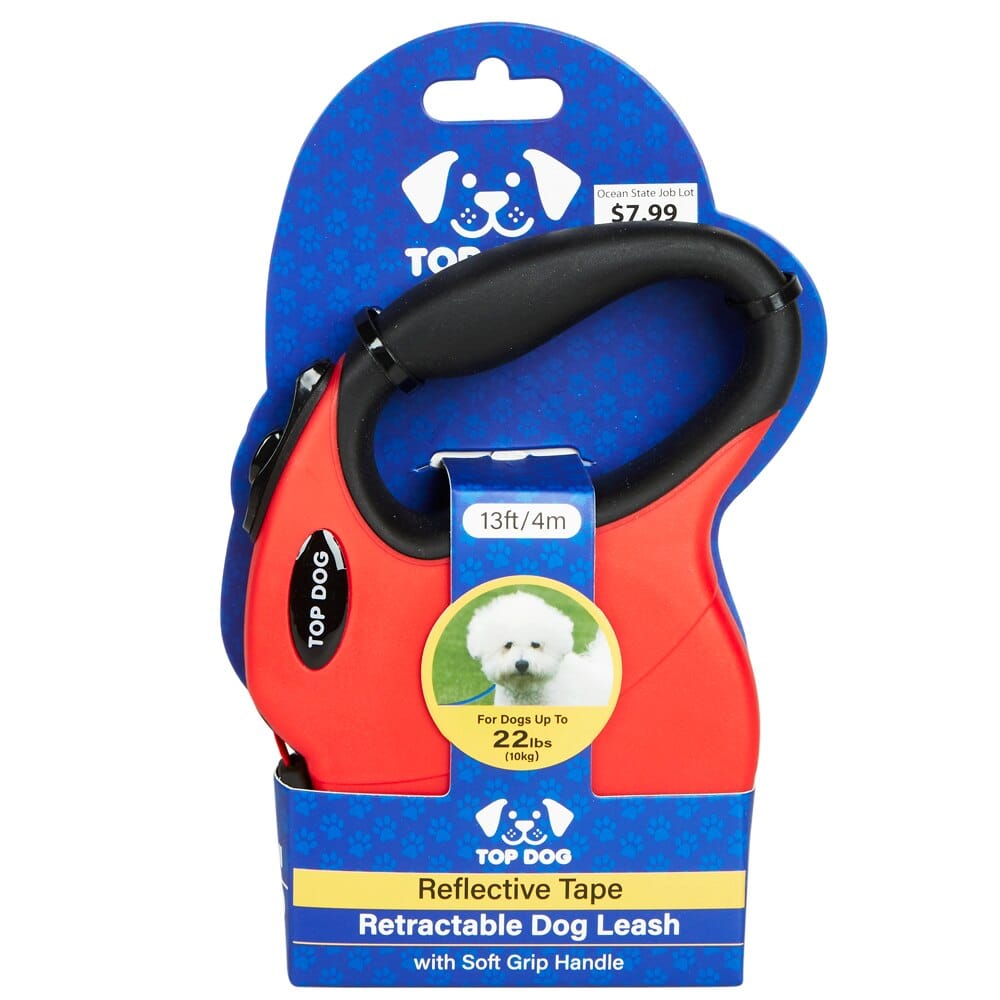 Reflective Tape Retractable Dog Leash, Small