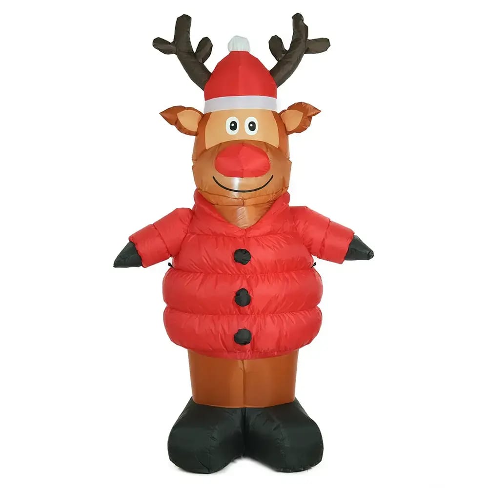 5' Puffy Coat Reindeer Inflatable