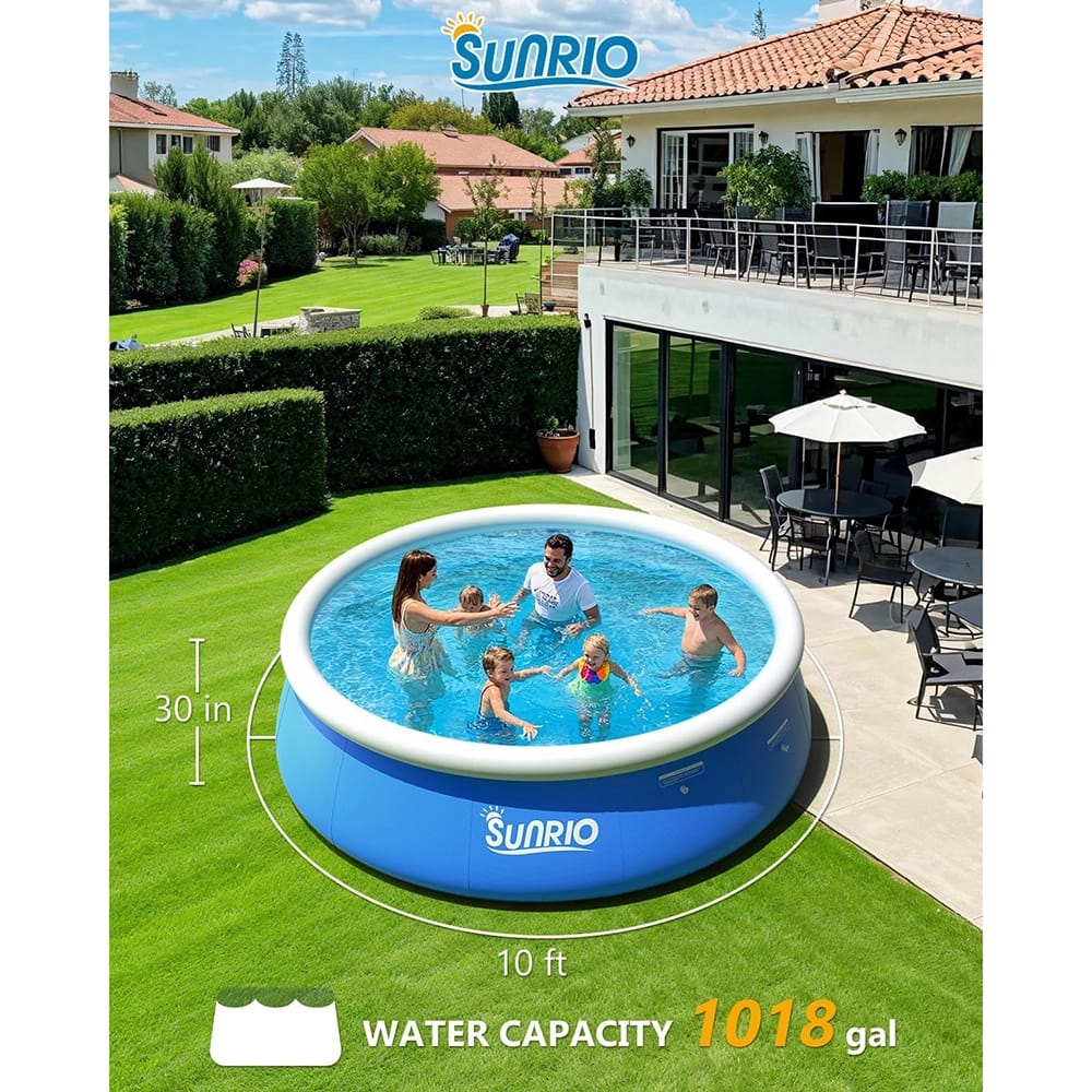 Sunrio 10' x 30" Round Inflatable Above Ground Pool