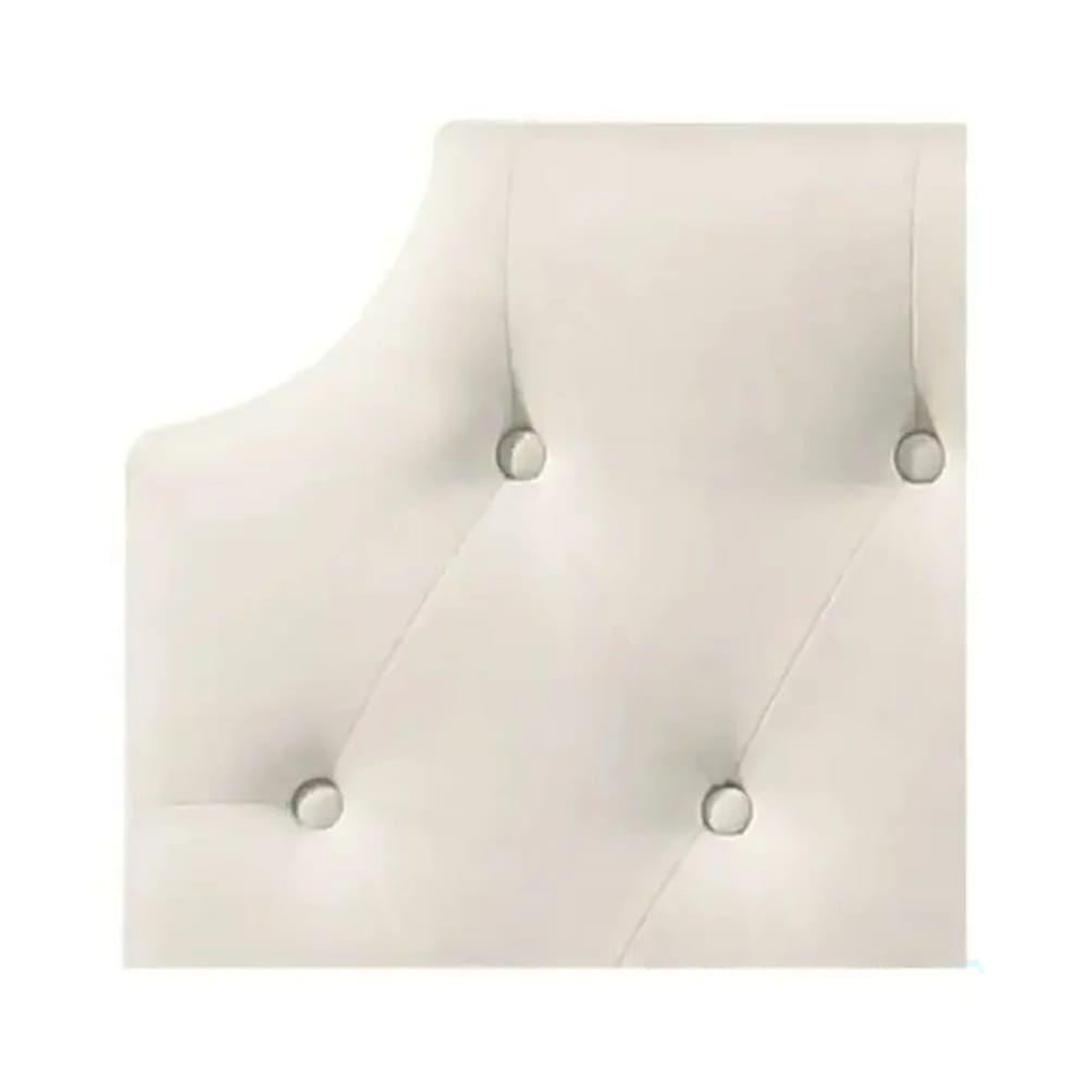 Belle Isle Furniture Tufted Velvet Upholstered Bed Frame with USB Charging Ports, Twin, Beige