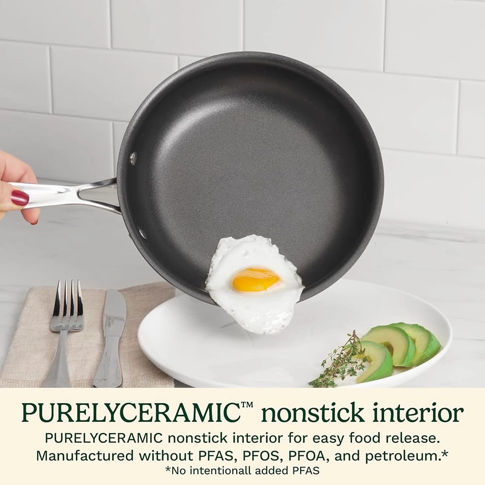 Cuisinart Nonstick Hard Anodized 17 Piece Cookware Set, Black