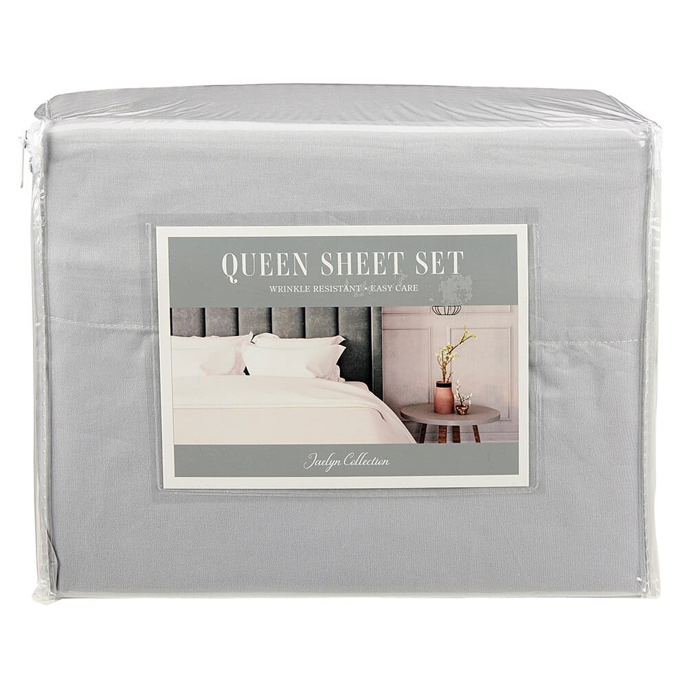 Jaclyn Collection Microfiber Queen Sheet Set, 4 Piece