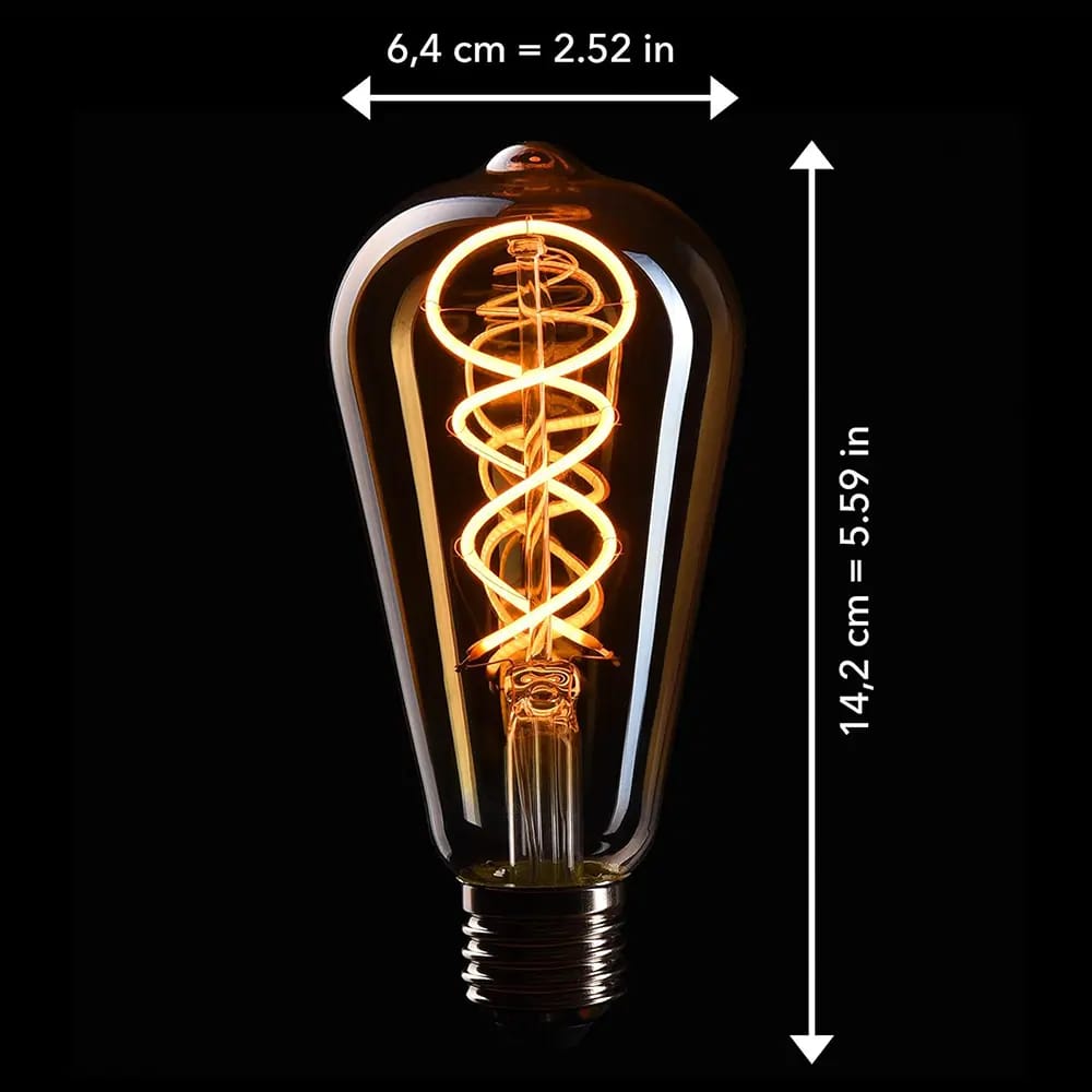 CROWN LED Dimmable Incandescent 4 Watt Light Bulbs, 6 Pack