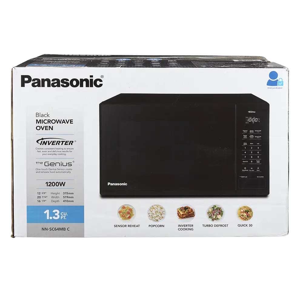 Panasonic Black Microwave Oven, Black, 1.3 cu. ft.