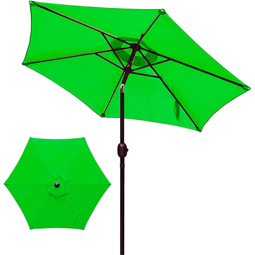 Outdoor Patio Umbrella with UV Protection, 7.5', Lime Green