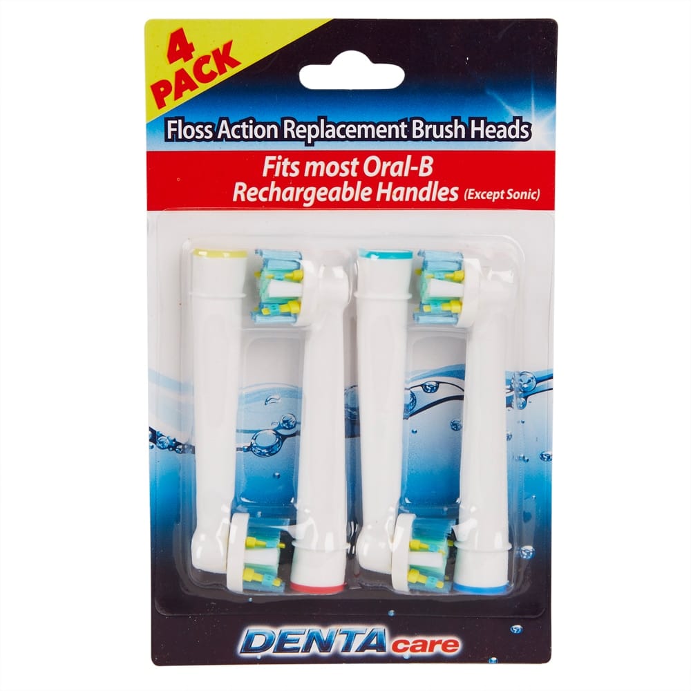 Dentacare Floss Action Replacement Brush Heads, 4 Count