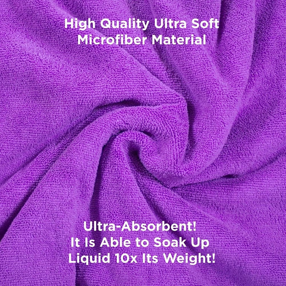 Hertzko Microfiber Pet Towel, Purple