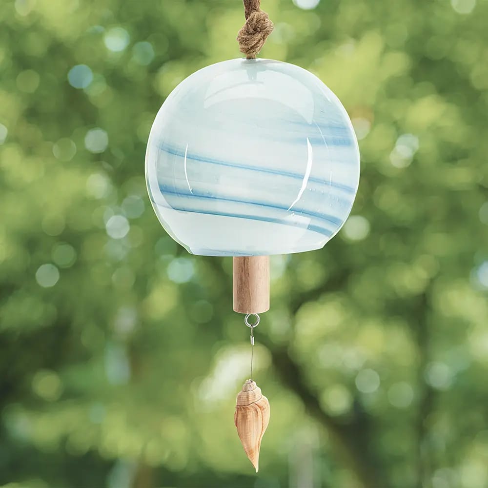 Glass Orb Windchime with Wood Striker
