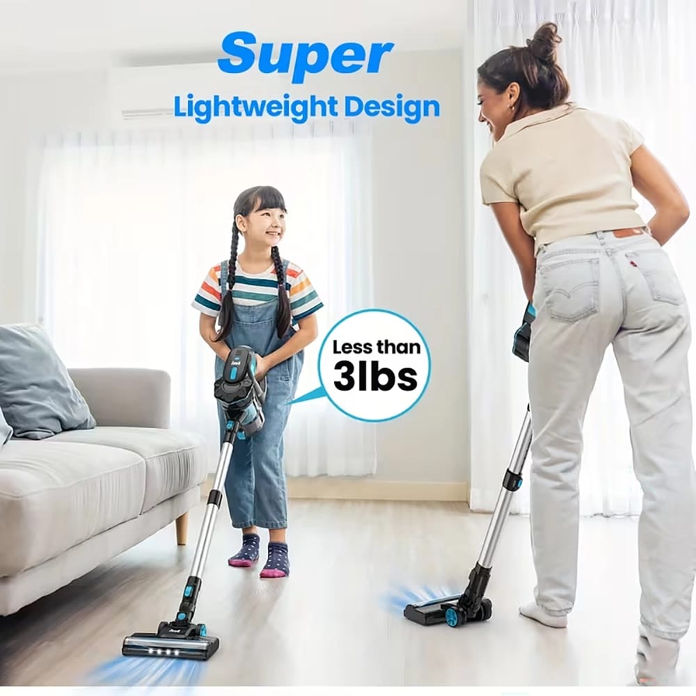 INSE Cordless Stick Vacuum, Orange