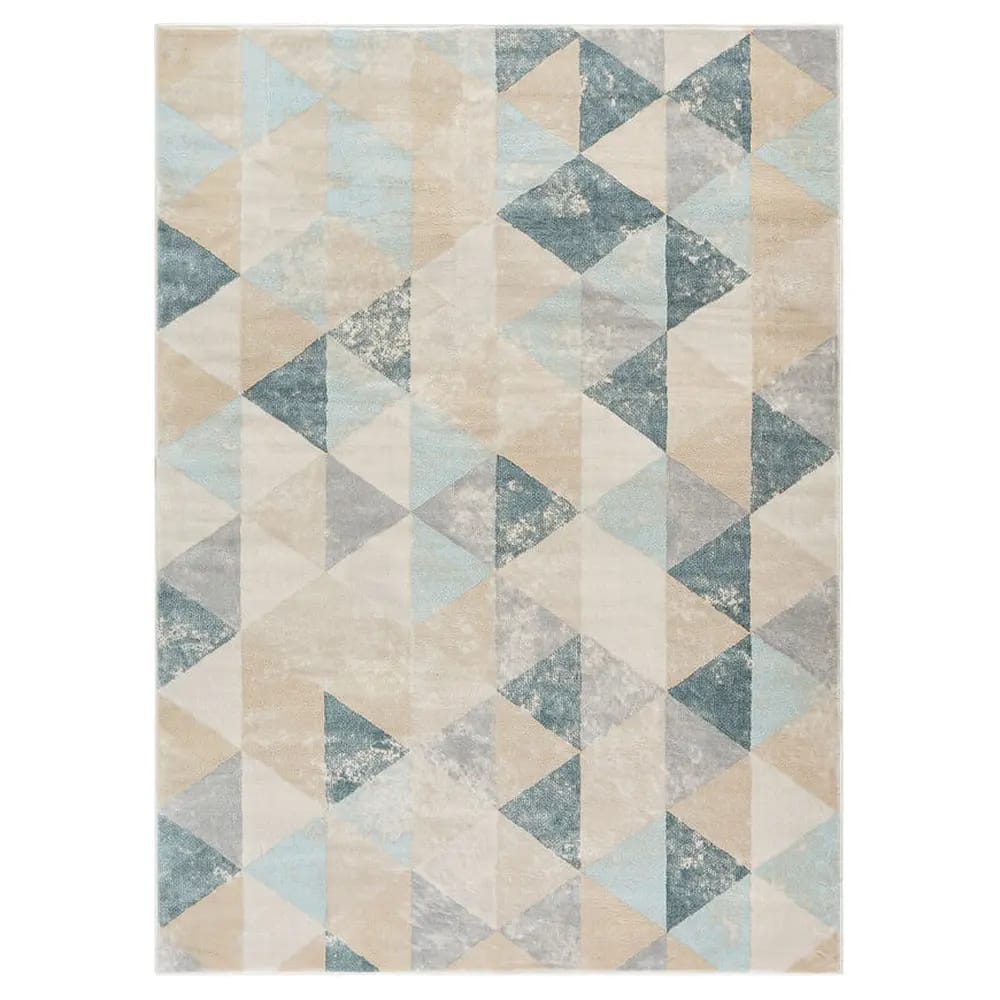 Well Woven Kensington Lancaster 3'11"x5'3" Vintage Modern Area Rug, Blue/Gray/Beige