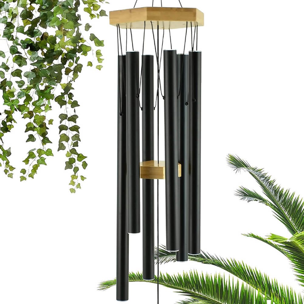 UpBlend Outdoors Wailua 29" Wind Chime, Black