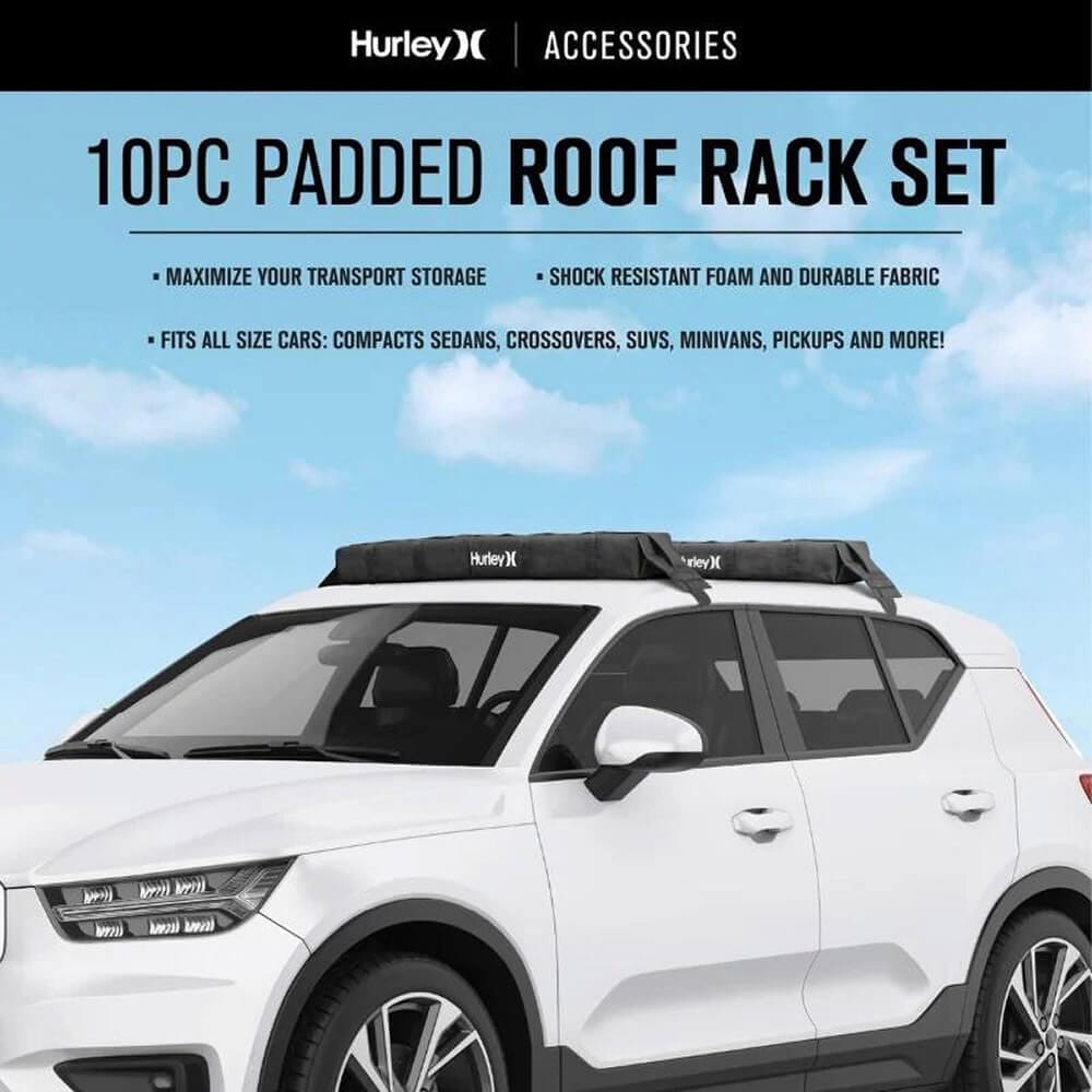 Hurley 10-Piece Padded Roof Rack Set