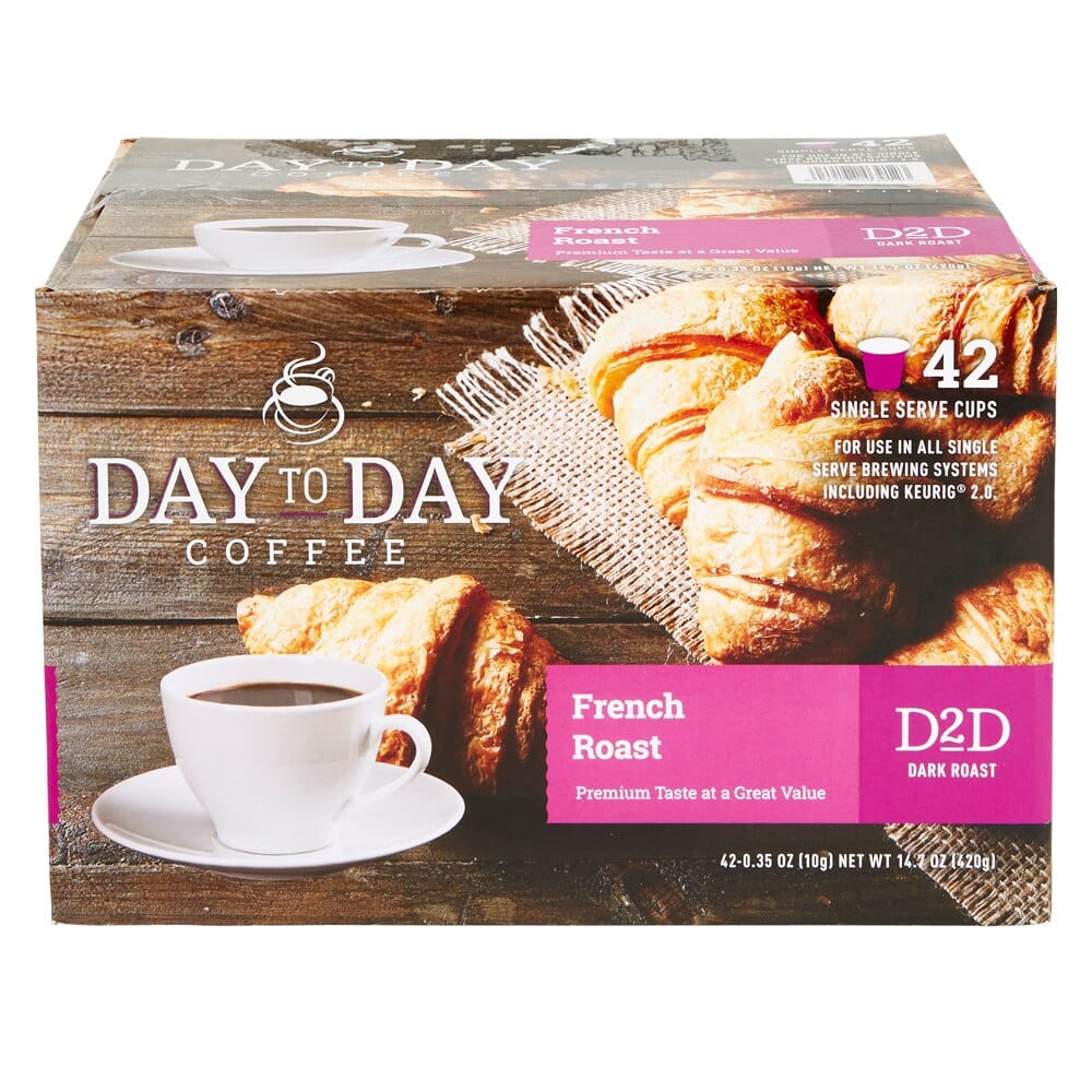 Day to Day French Roast Coffee Cups, 42 Count