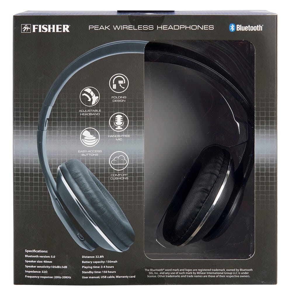 Fisher Peak Wireless Folding Headphones