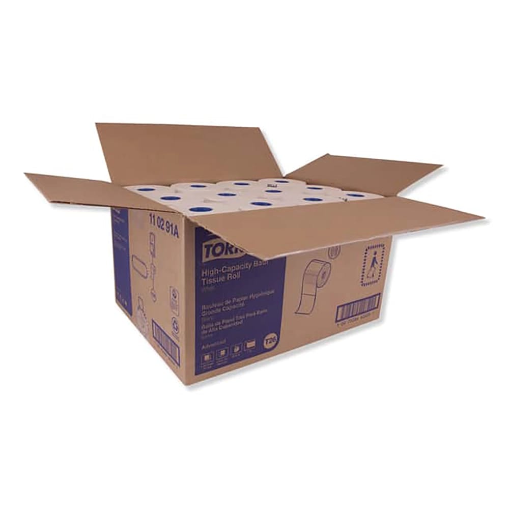 Tork Advanced High Capacity Bath Tissue, 1-Ply, White, 2000 Sheets/Roll, 36 Rolls
