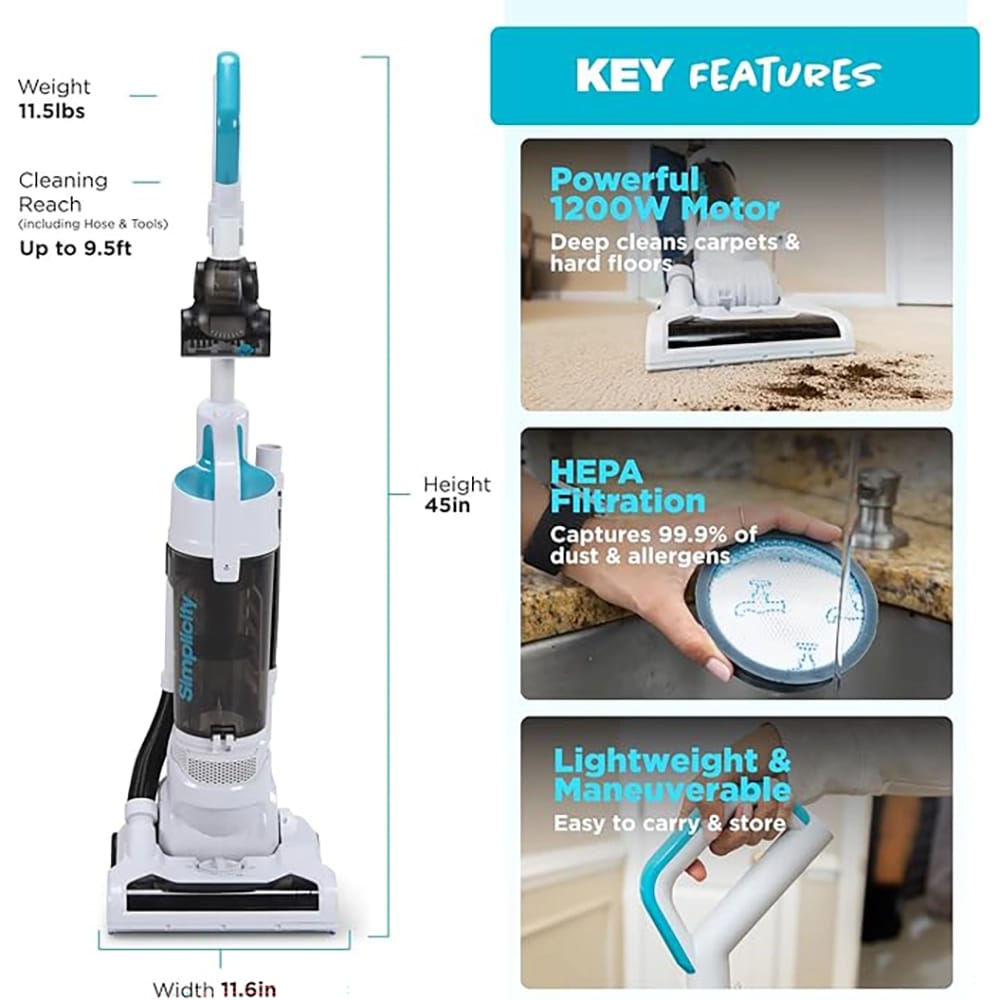 Simplicity Pet Model Bagless Upright Vacuum