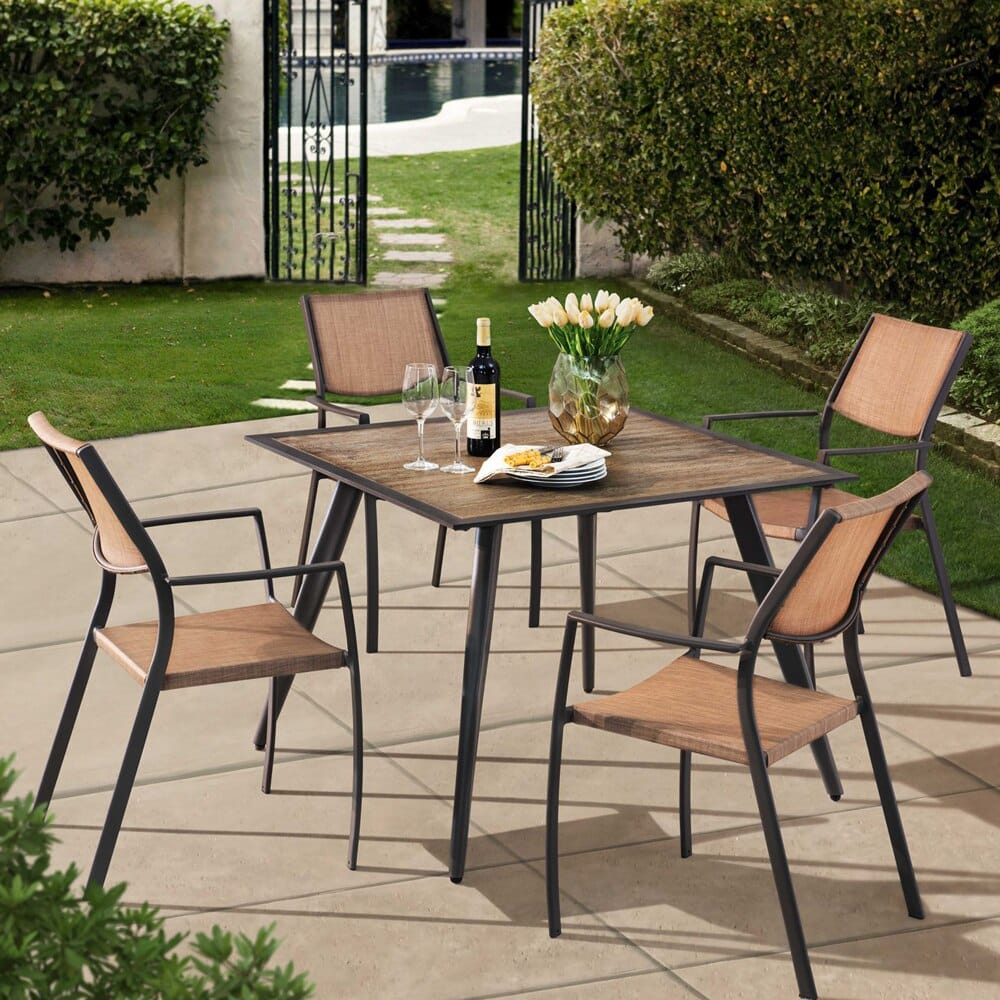 Sunjoy Oakmont 39" Square Patio Dining Table