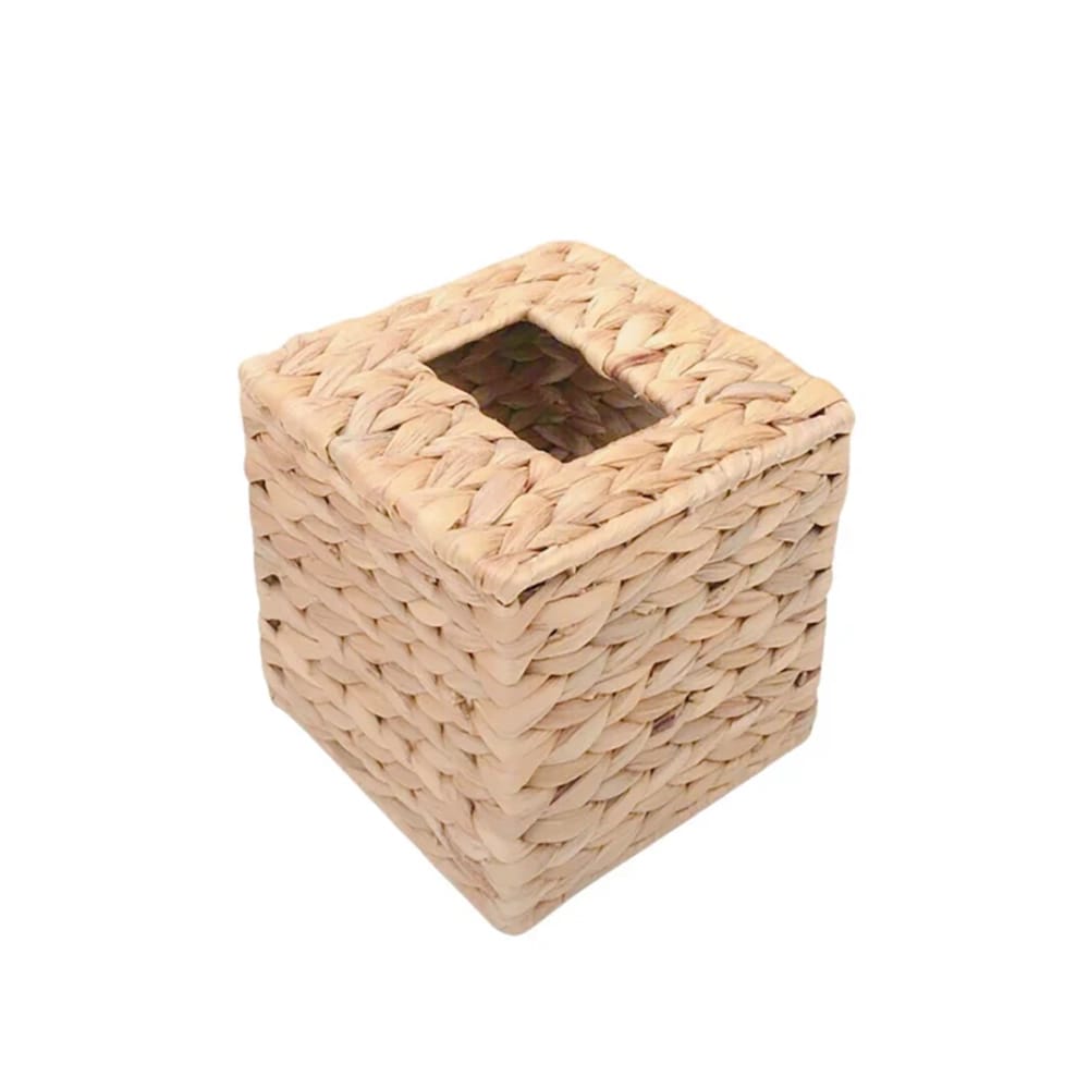 Water Hyacinth Tissue Box Cover, Natural