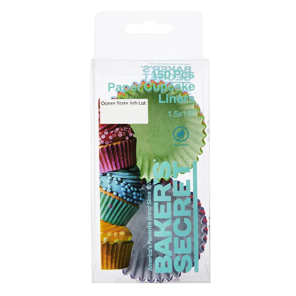 Baker's Secret Paper Cupcake Liners, 2" x 1.4", 150ct.