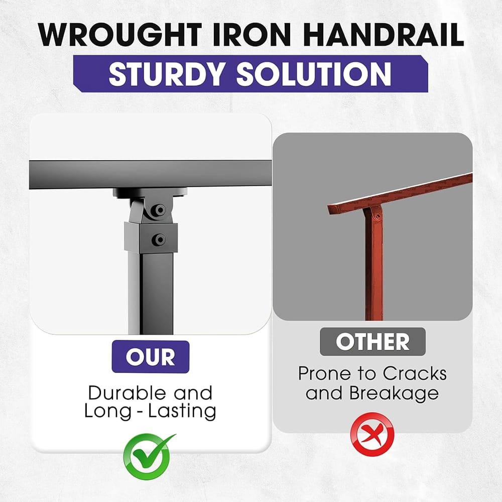 Xesi Strait Shape Step Handrail, 2-Steps