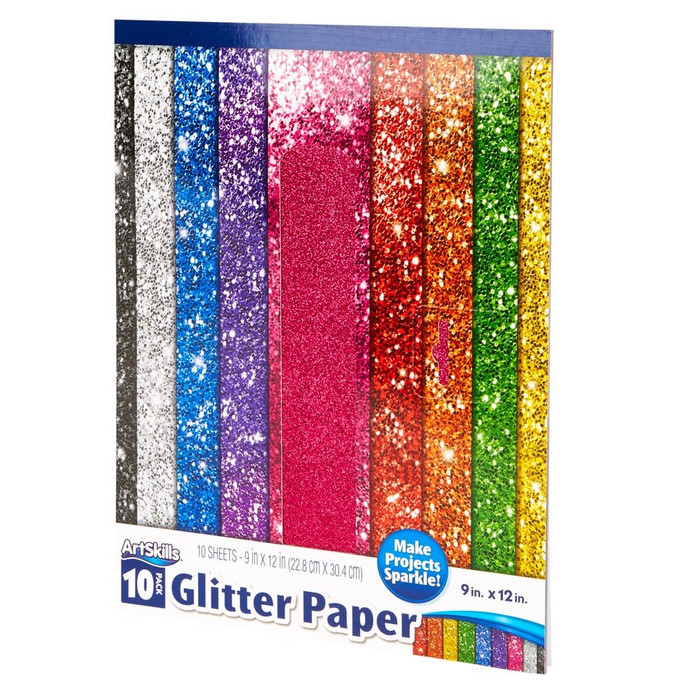 ArtSkills Glitter Paper, 10 Sheets