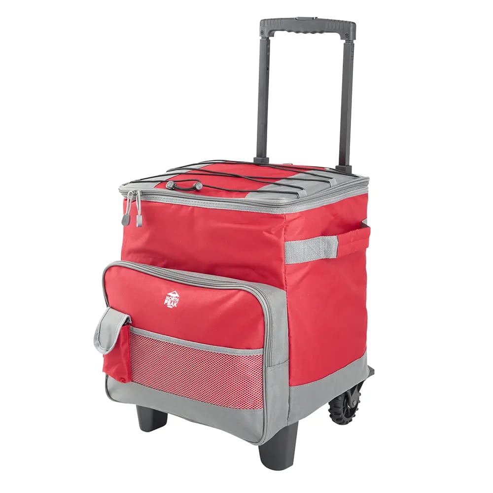 North Peak 60-Can Rolling Cooler, Red