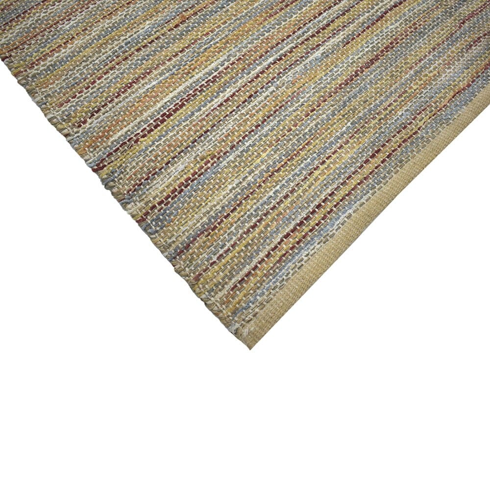 Handwoven 5' x 8' Chenille and Jute Area Rug with Non-Skid Backing