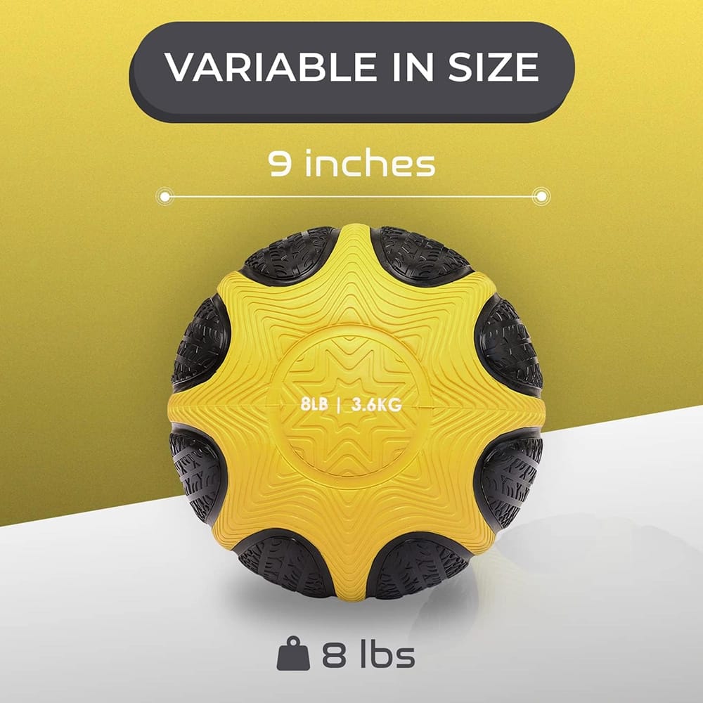 Yes4All Textured Grip Medicine Ball, 8 lbs