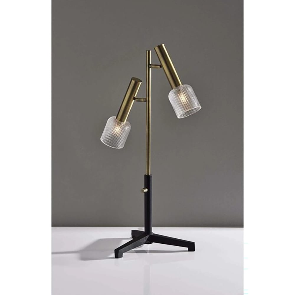 Adesso Melvin Antique Brass Table Lamp, 26"