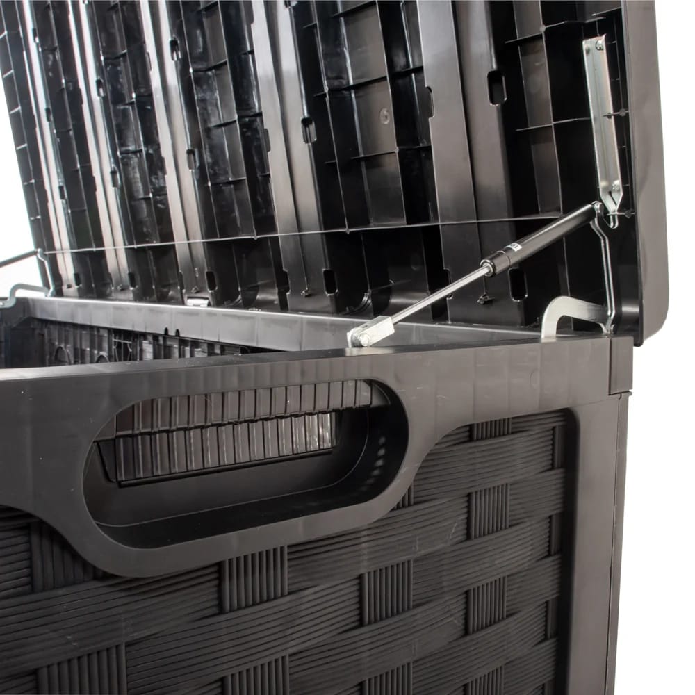 Extra Large Rattan Style Storage Box, Black, 153 Gal.