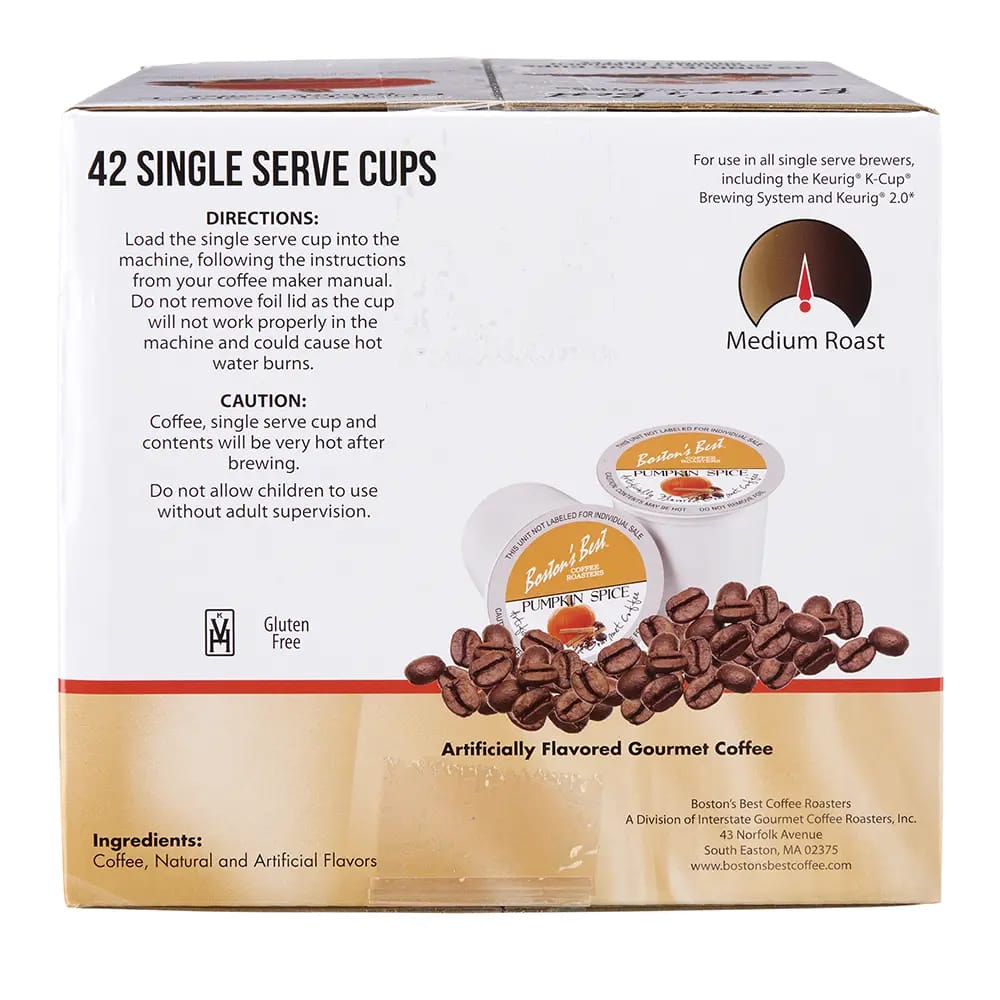 Boston's Best Pumpkin Spice Coffee Roasters, 42 ct