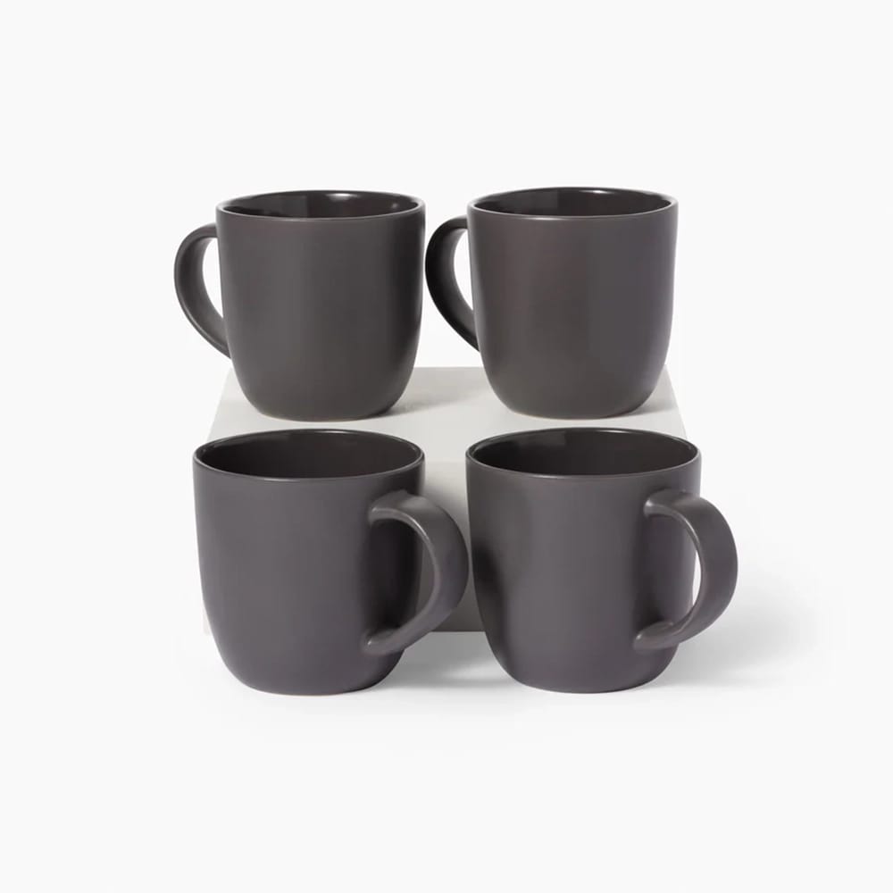 Leeway Mug, Solid Slate, Set of 4