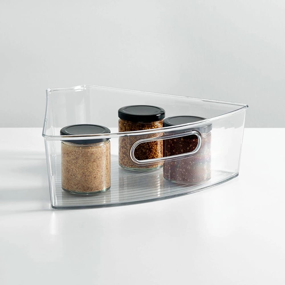 mDesign Kitchen Cabinet Lazy Susan Storage Organizer Bins, 6 Pack