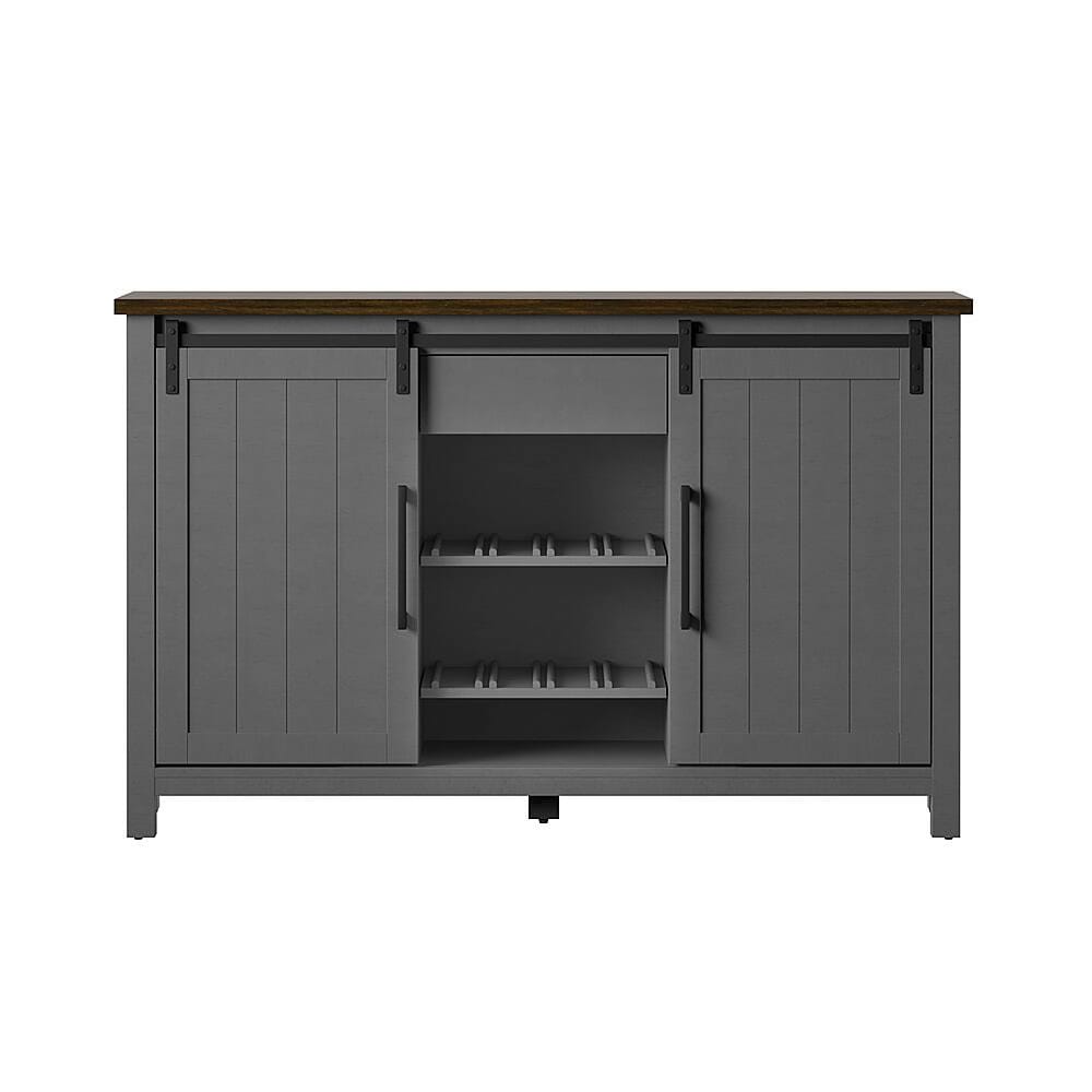 Twin Star Home Sideboard with Wine Storage, Antique Gray