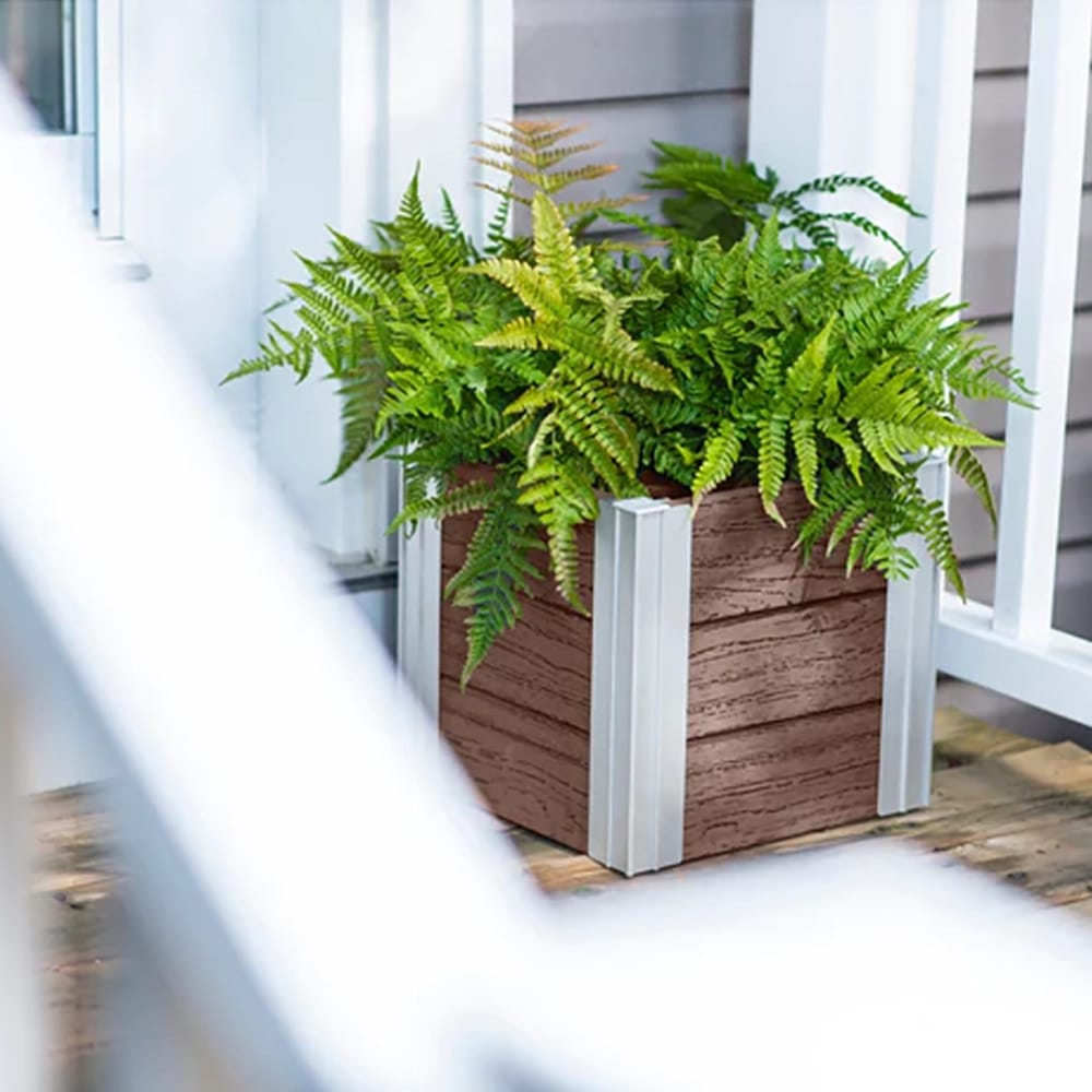 Vita Urbana 12 Cube Planter, Espresso