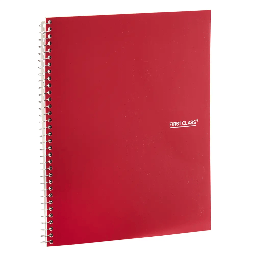First Class 1 Subject Spiral Notebook, 100 Sheets, 8" x 10.5"